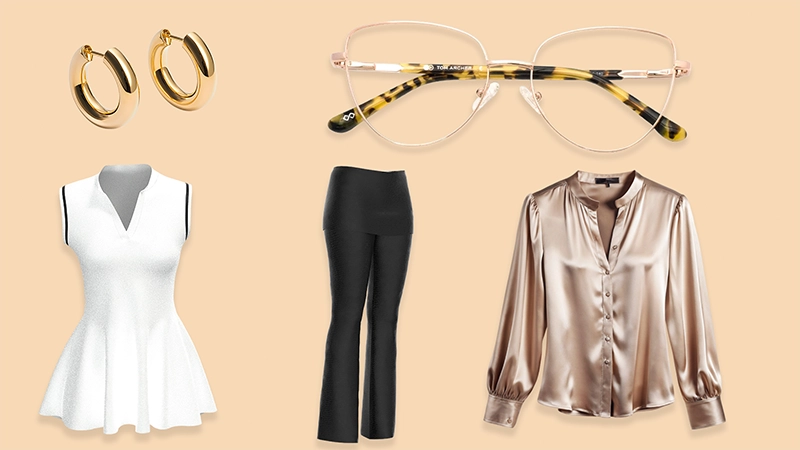Cat-eye glasses for a dinner party