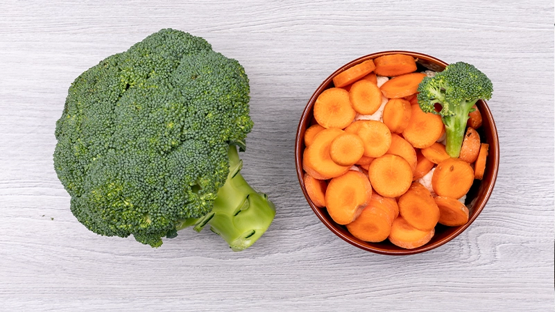 Broccoli, Carrots & Brussels Sprouts