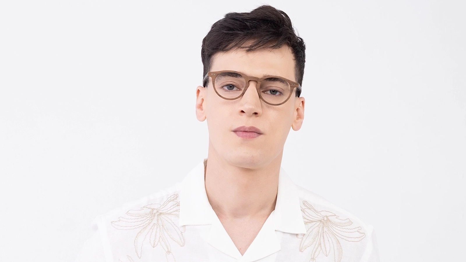 Men Wearing Round Wooden Glasses