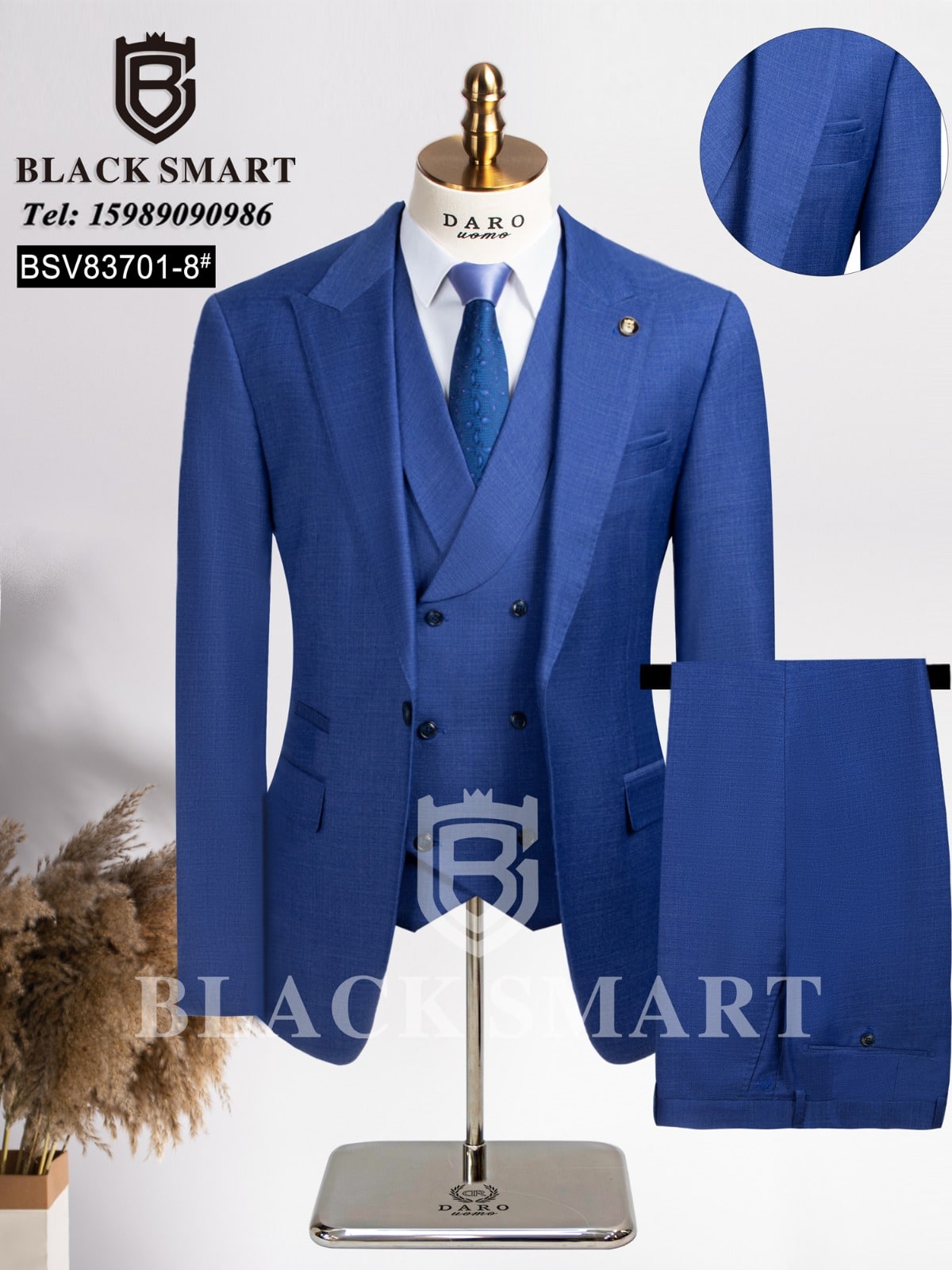Single-breasted 3Pcs Suit (Black SMart), photo 2