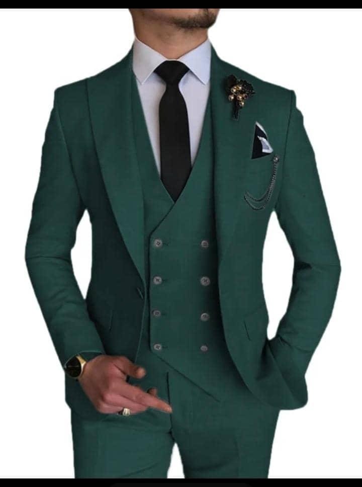 Single-breasted Cotton-blend 3Pcs Suit, photo 4