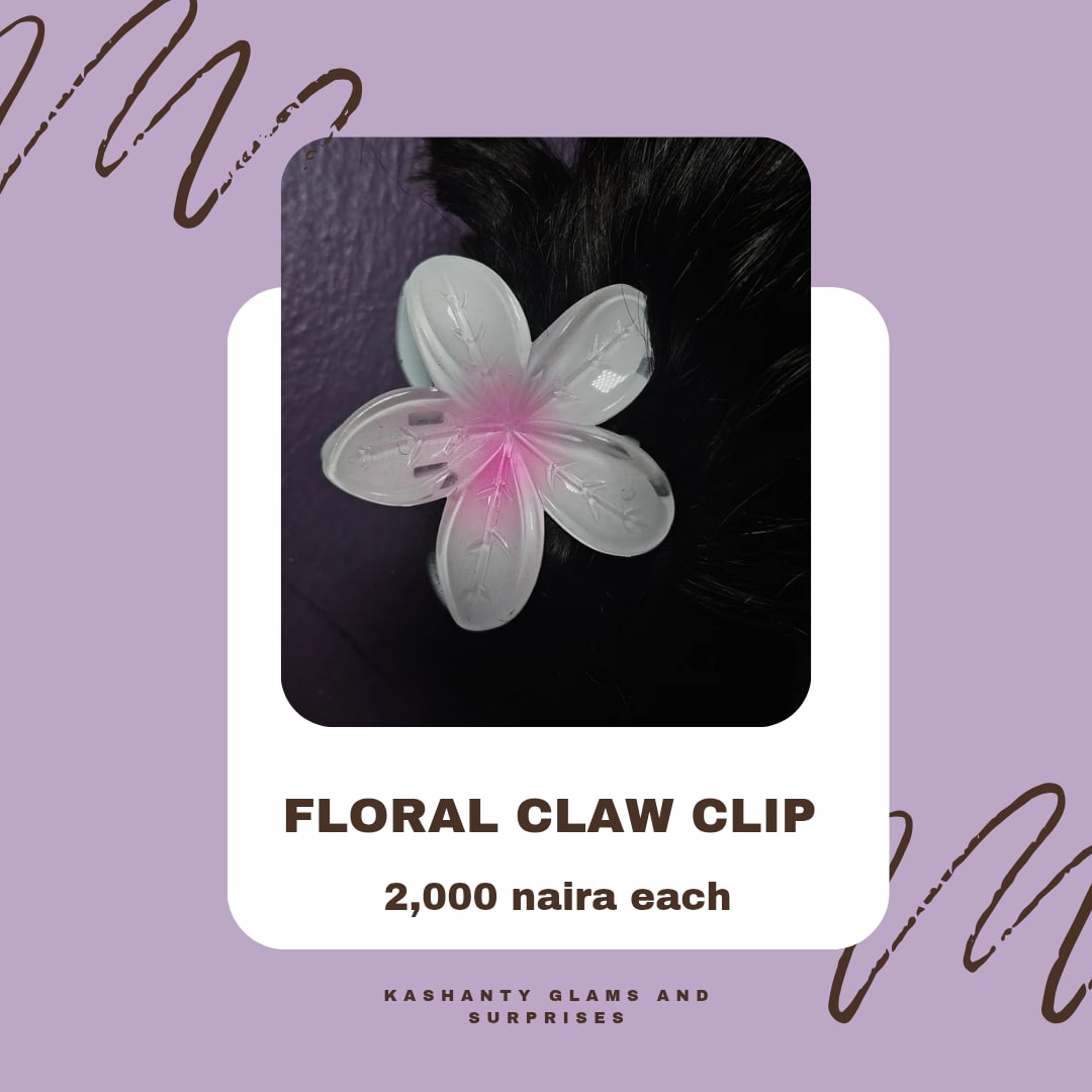 Floral claw clip(Blue), photo 2