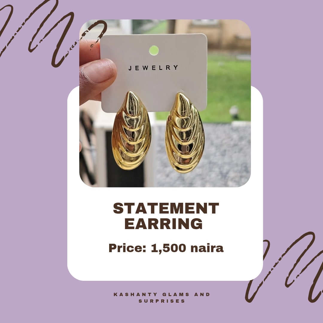 Statement earrings(Gold), photo 2