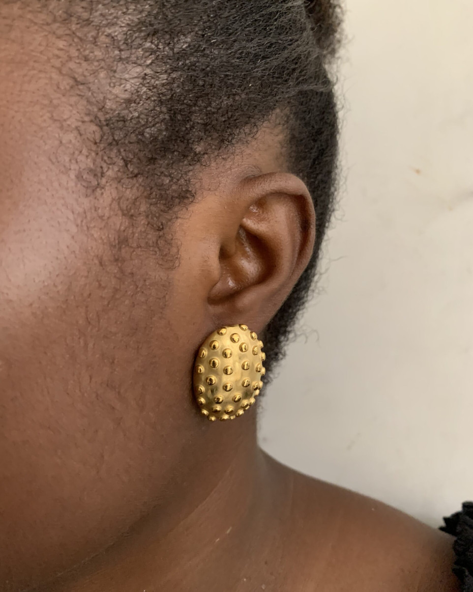 SPIKE GOLD EARRINGS, photo 2