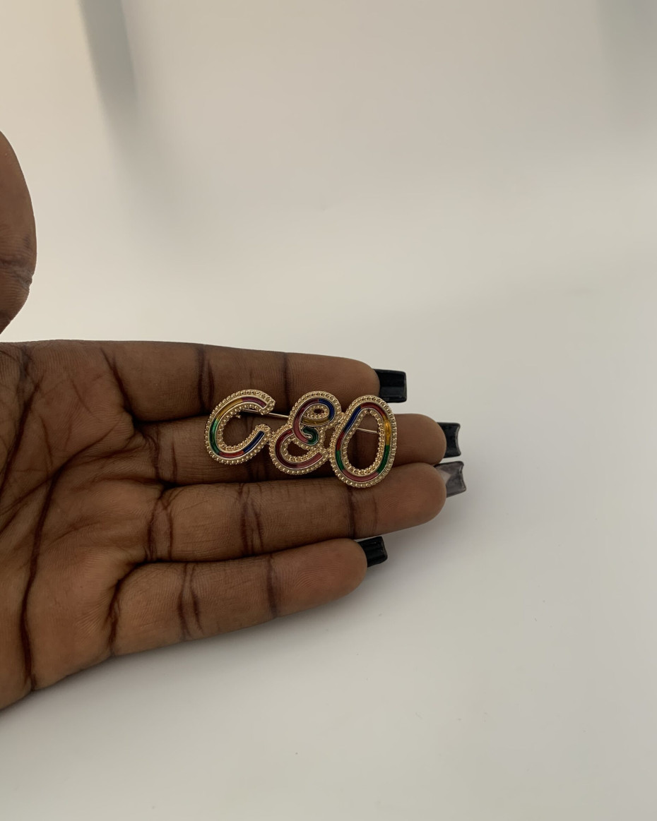 CEO STONE BROOCH
