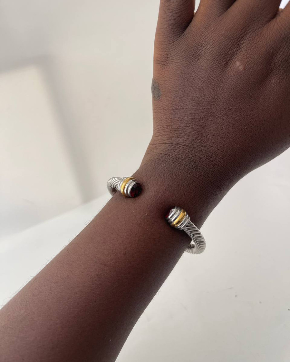SILVER JADE BANGLE