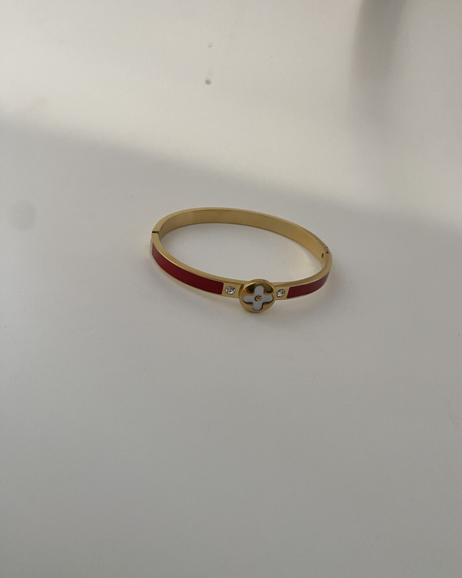 ONE CLOVE RED BANGLE, photo 2