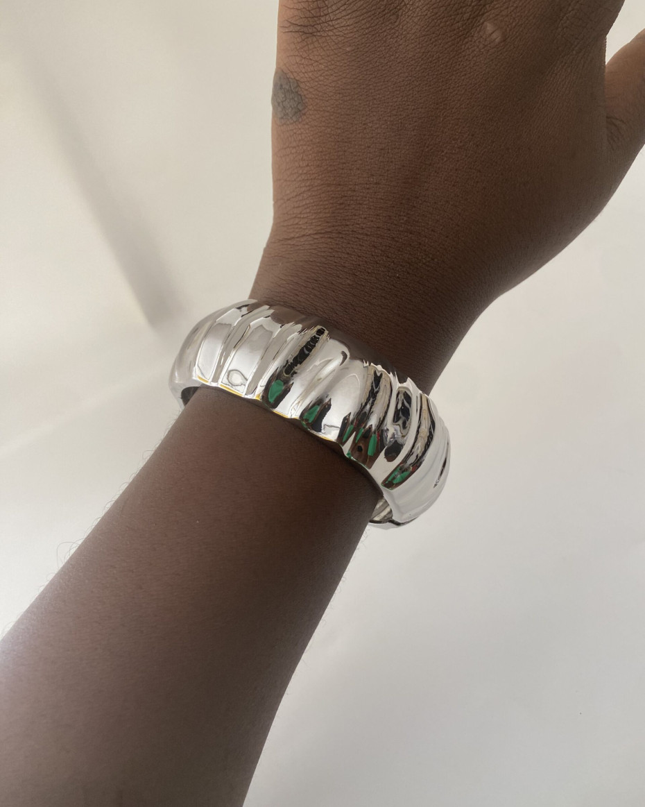 CHUNKY CITADEL 2 BANGLE SILVER