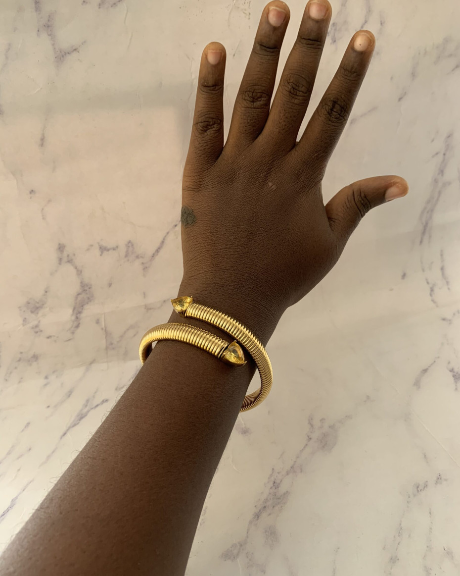 TWINE GOLD BANGLE