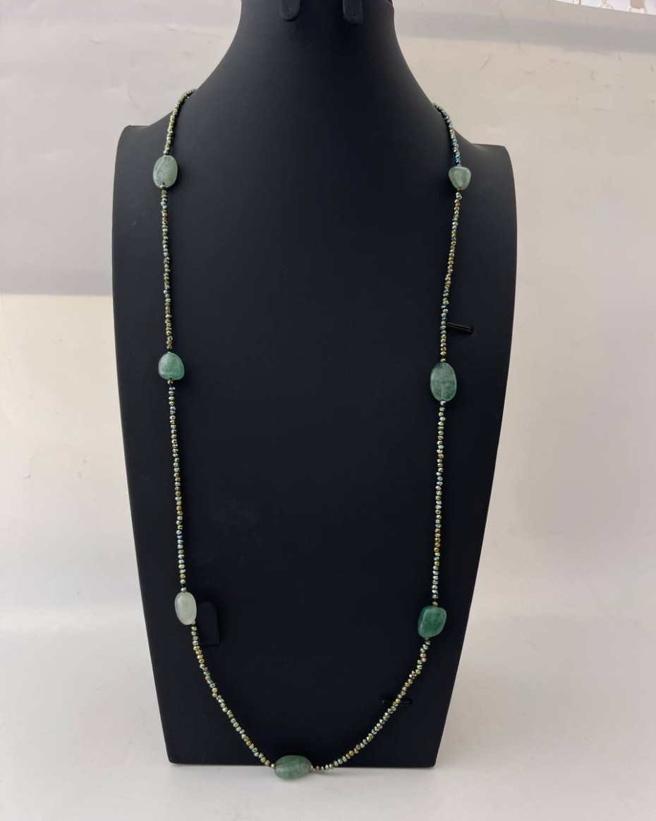 GREEN SWK NECKLACE