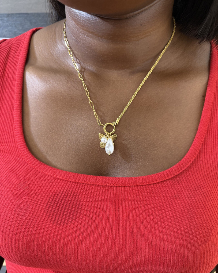 BUTTY PEARL CHARM NECKLACE, photo 2