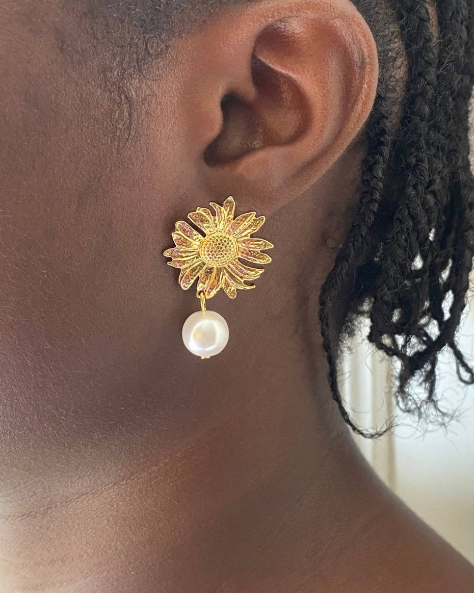 FLOWER PEARL EARRING, photo 2
