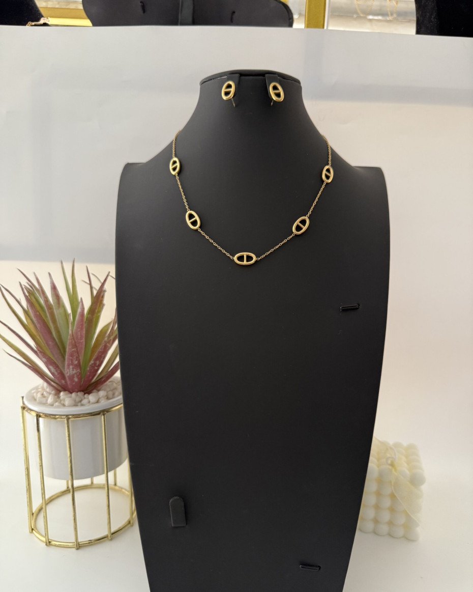 BEAN EARRINGS AND NECKLACE SETS