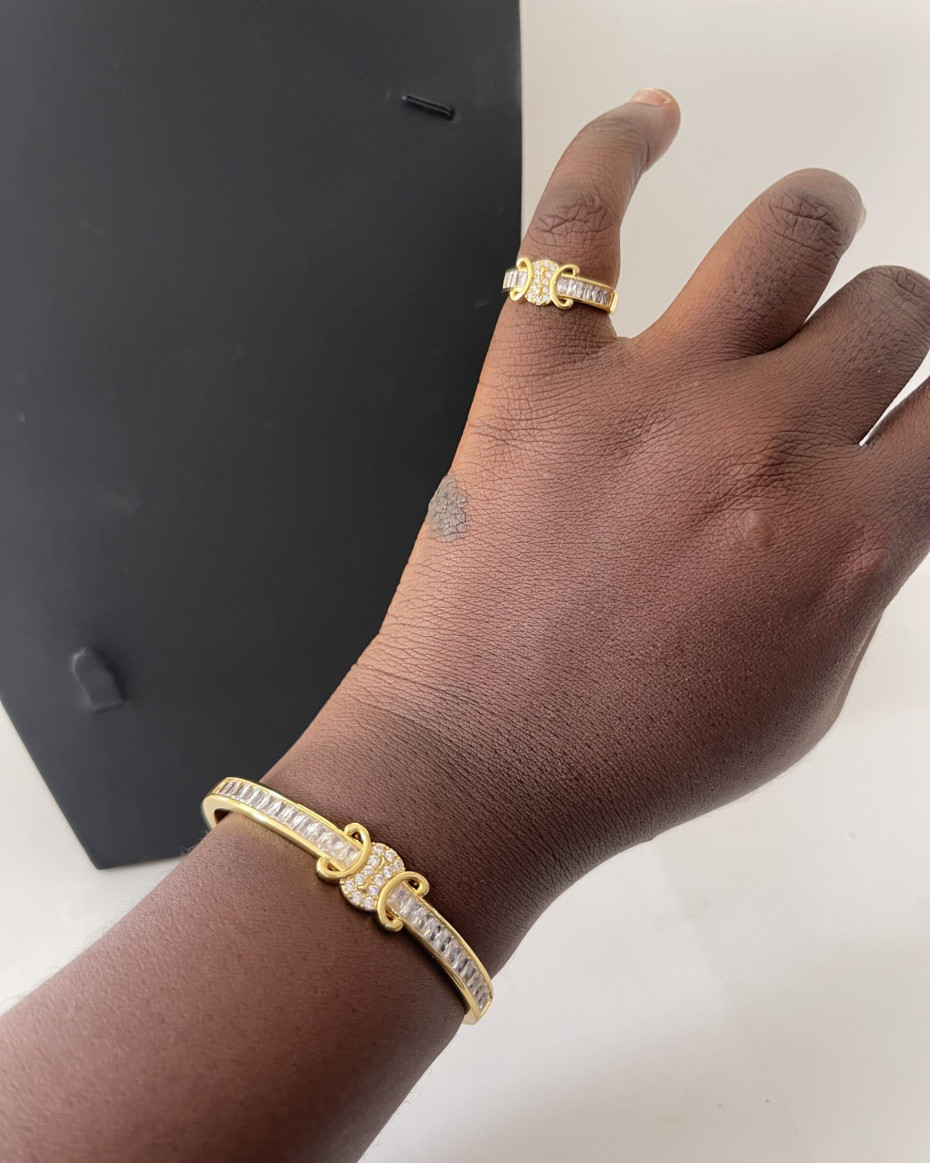 MINNA BANGLE AND RING GOLD