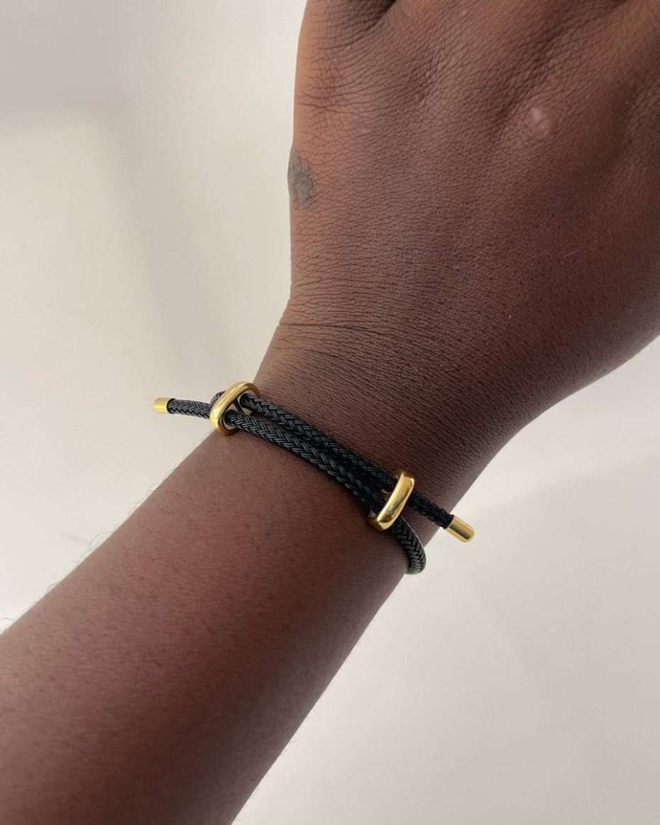 BLACK ROPE BRACELET
