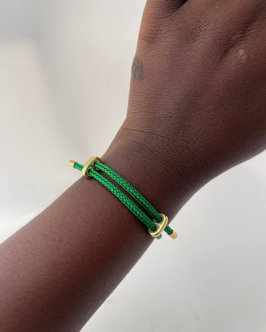 GREEN ROPE BRACELET