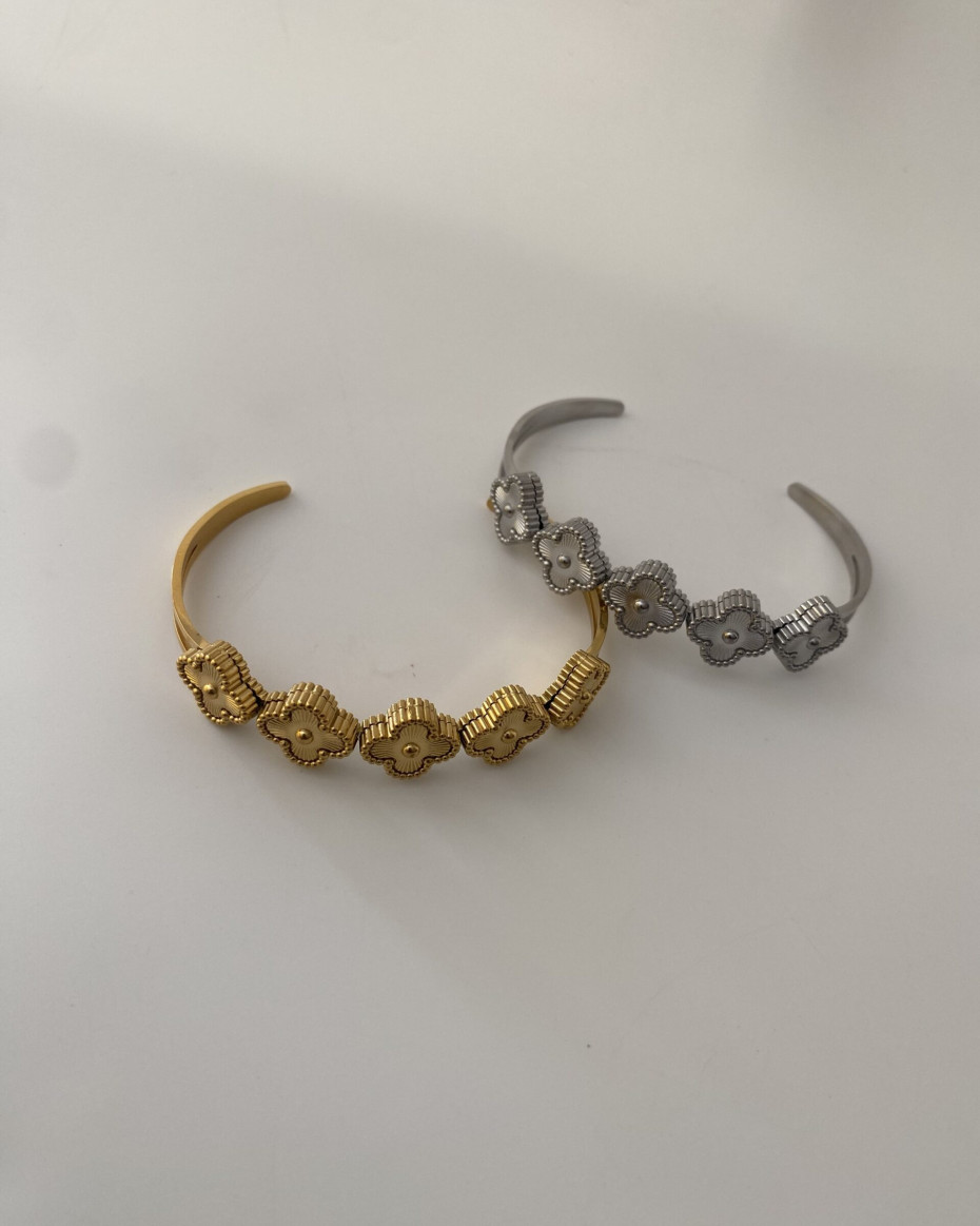 CLOVE CUFF GOLD BANGLE, photo 2