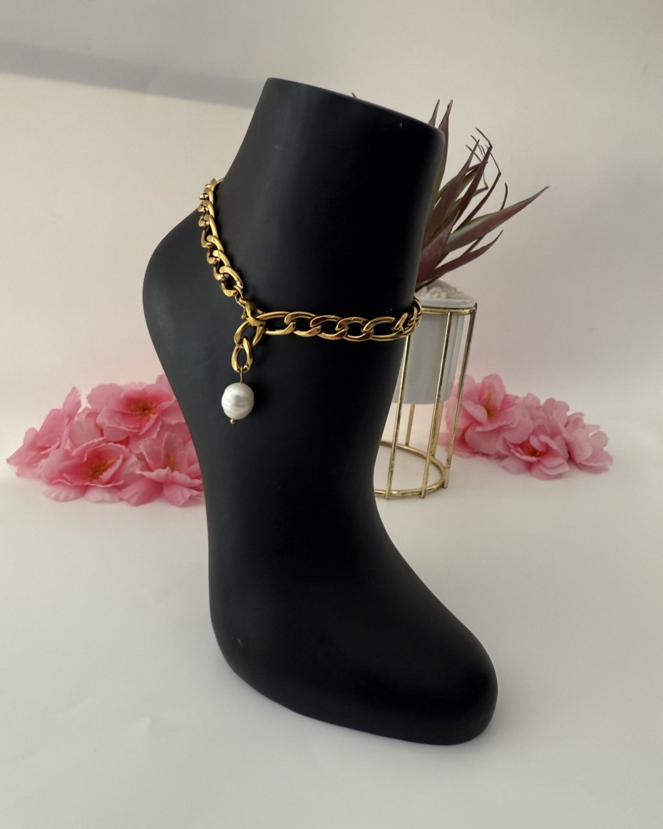 CUBAN PEARL ANKLET