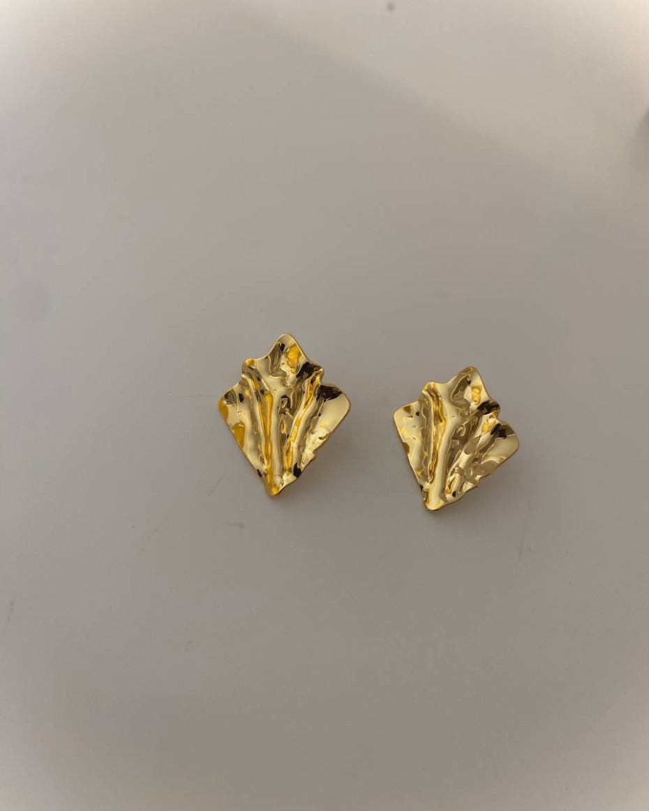 TEXTURED PLAT EARRING