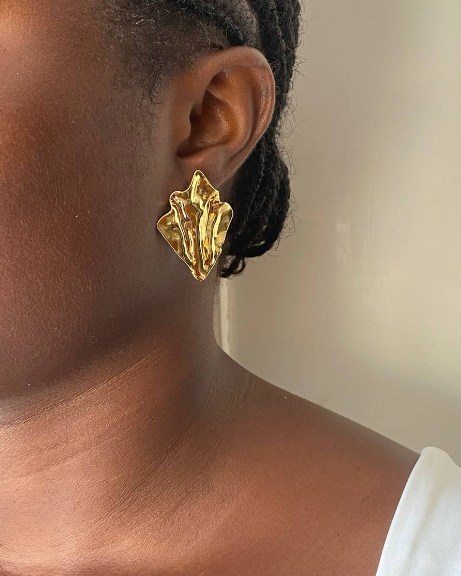 TEXTURED PLAT EARRING, photo 2