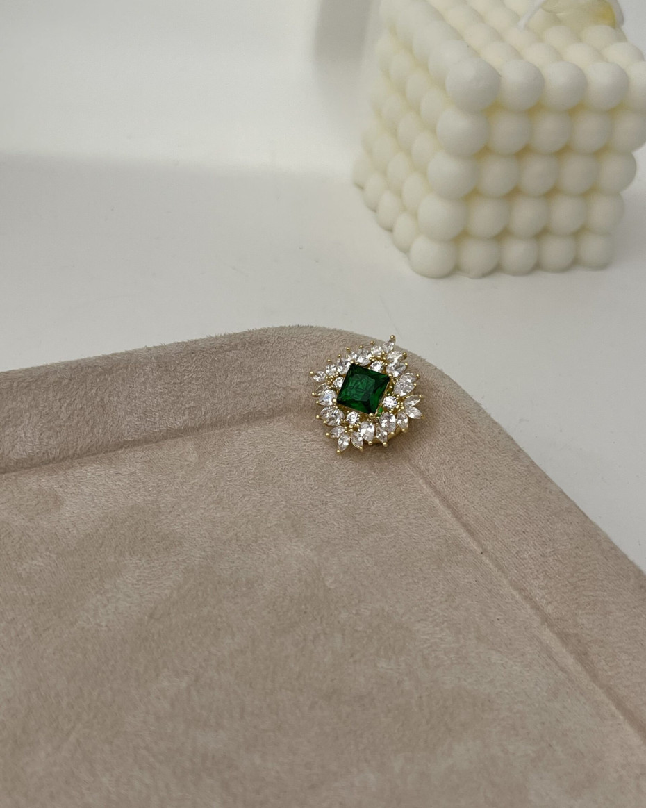 LUX MAGNETIC GREEN BROOCH