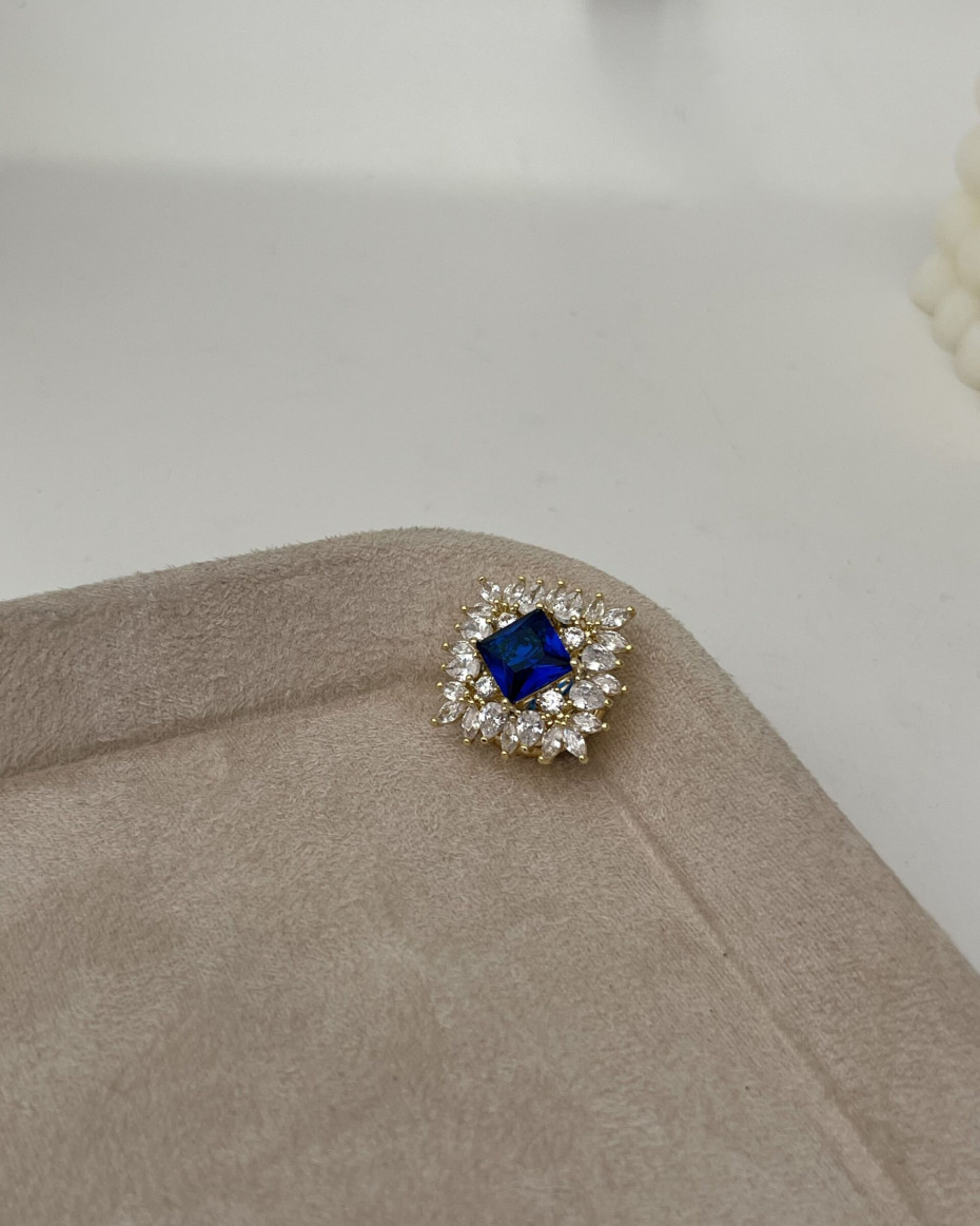 LUX MAGNETIC BLUE BROOCH