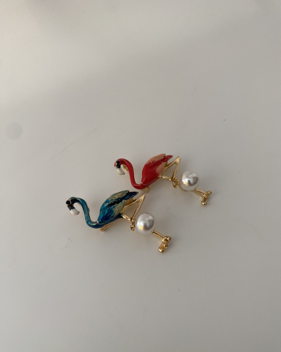 FLAMIGO RED BROOCH, photo 2