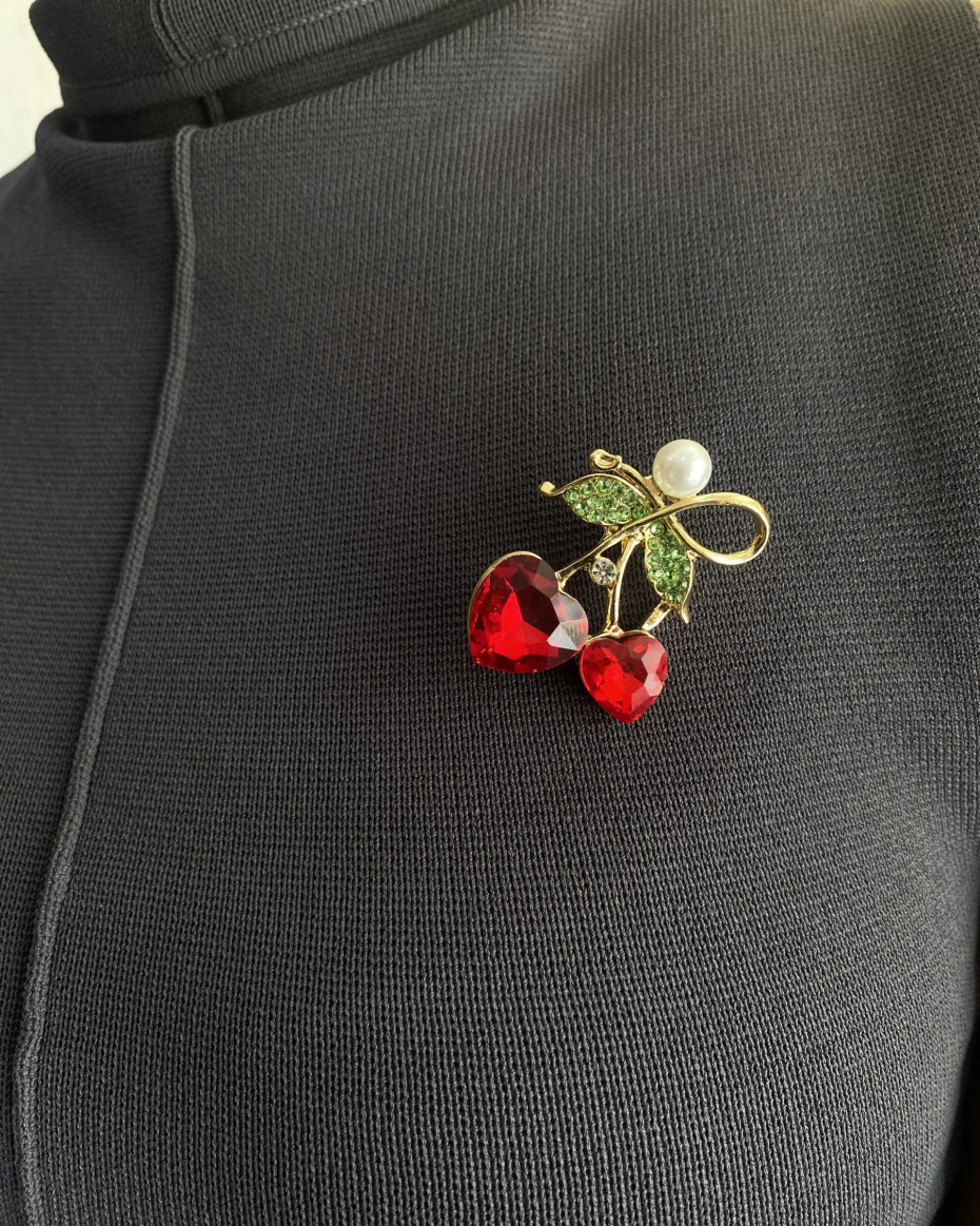 CHERRY BROOCH