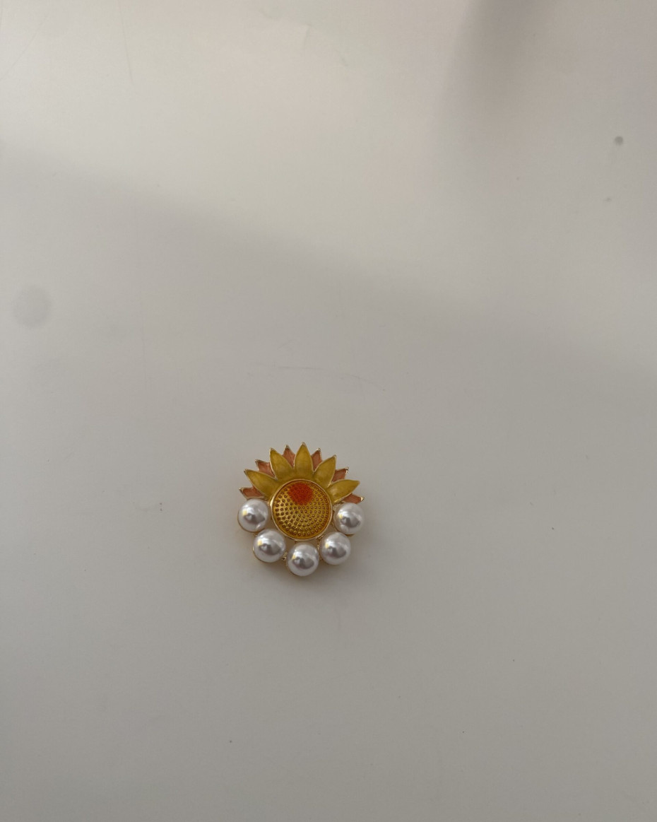 SUNFLOWER PEARL BROOCH, photo 2