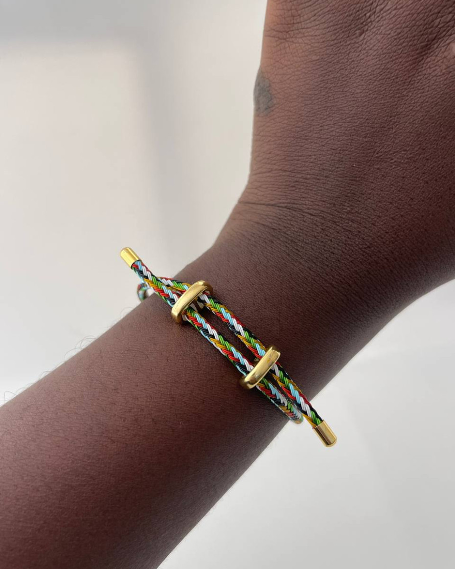GREEN MULTICOLOR ROPE BRACELET