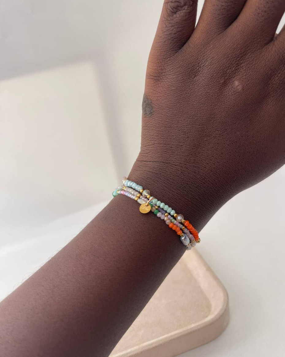 3STEP CORAL AND MINT BRACELET