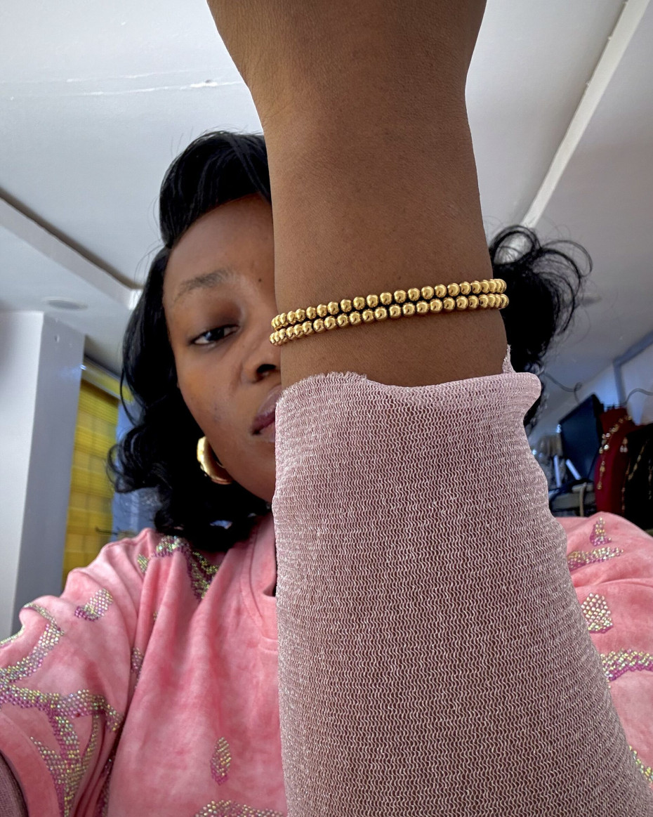 4MM GOLD BEADS BRACELETS SS