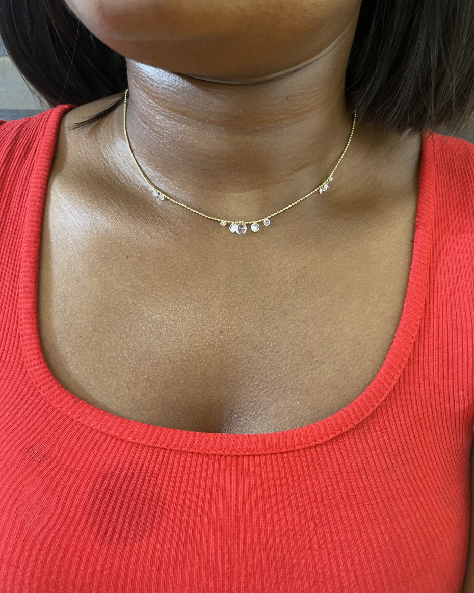 MINIMALIST CRYSTAL NECKLACE, photo 2