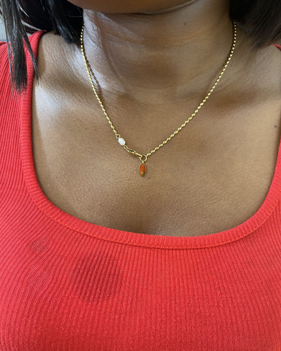 MINIMALIST LAYERED RICE NECKLACE, photo 2