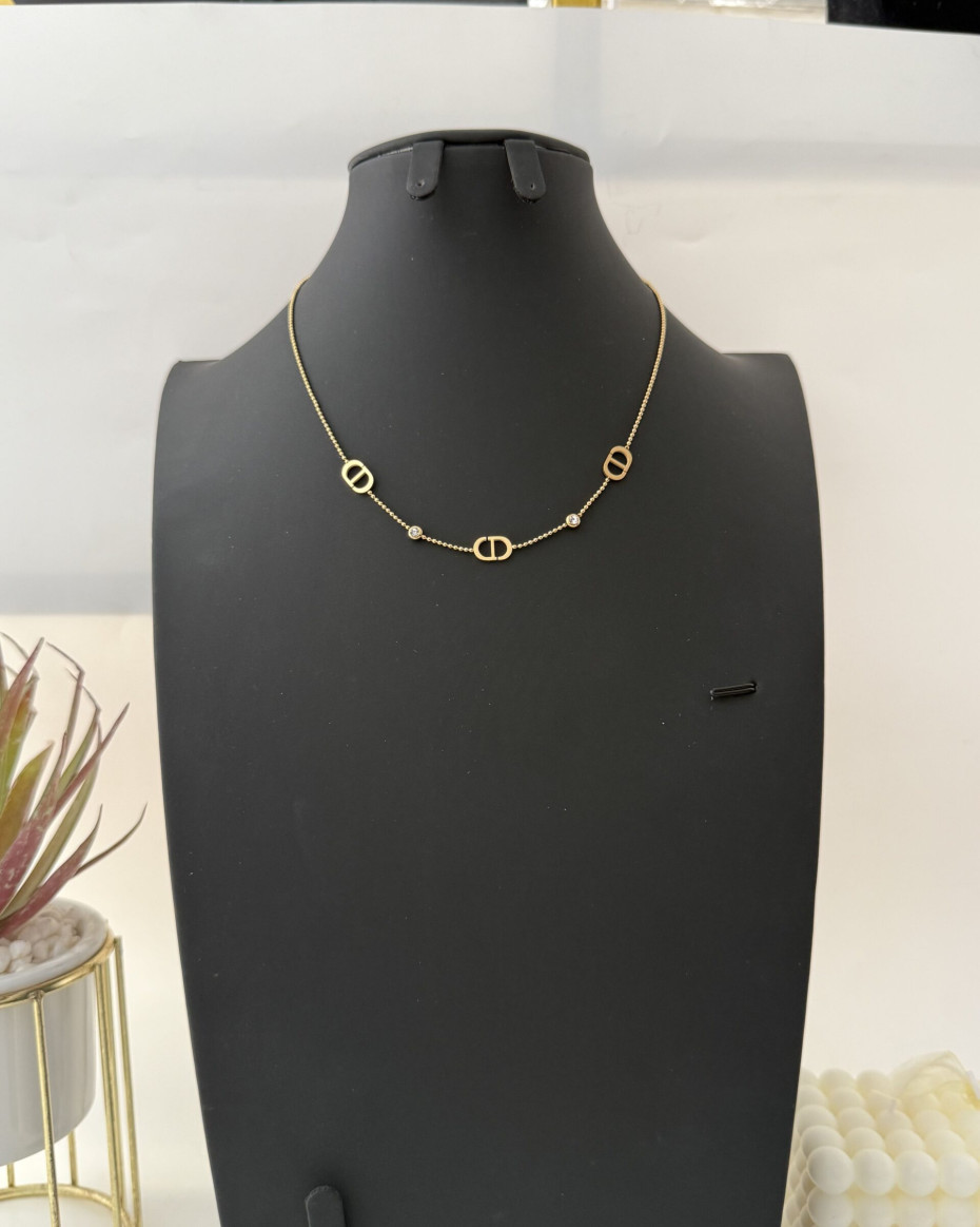 MINIMALIST BEAN STONED NECKLACE