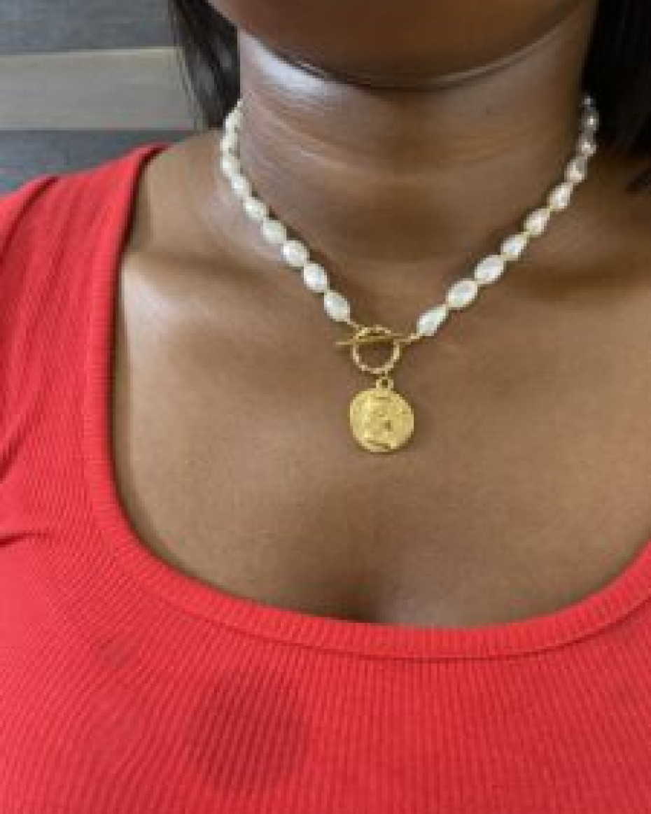 PEARL COIN NECKLACE, photo 2
