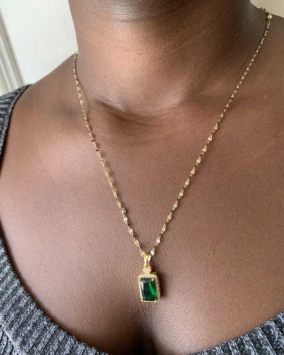 GREEN STONE NECKLACE, photo 2