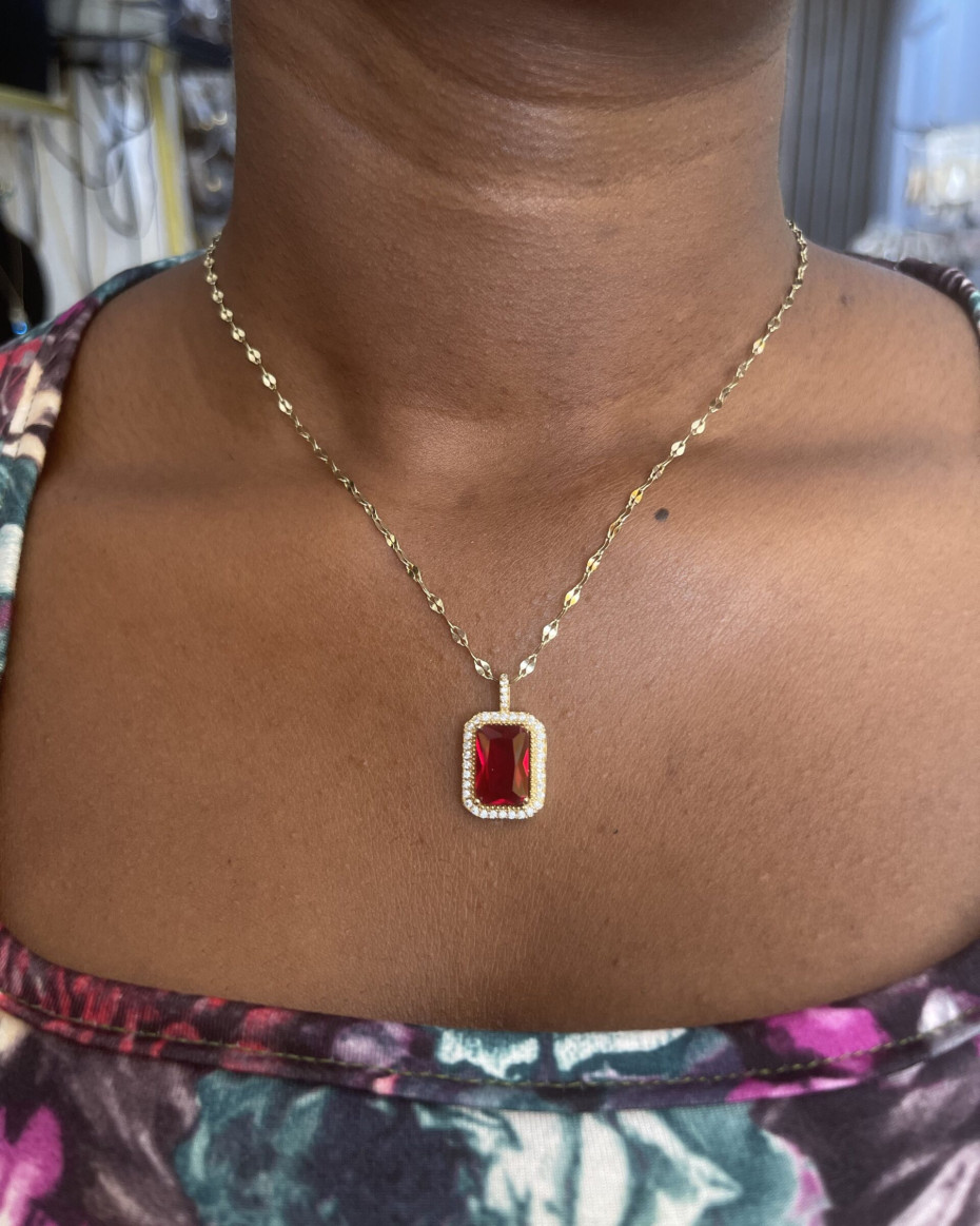RED STONE NECKLACE, photo 2