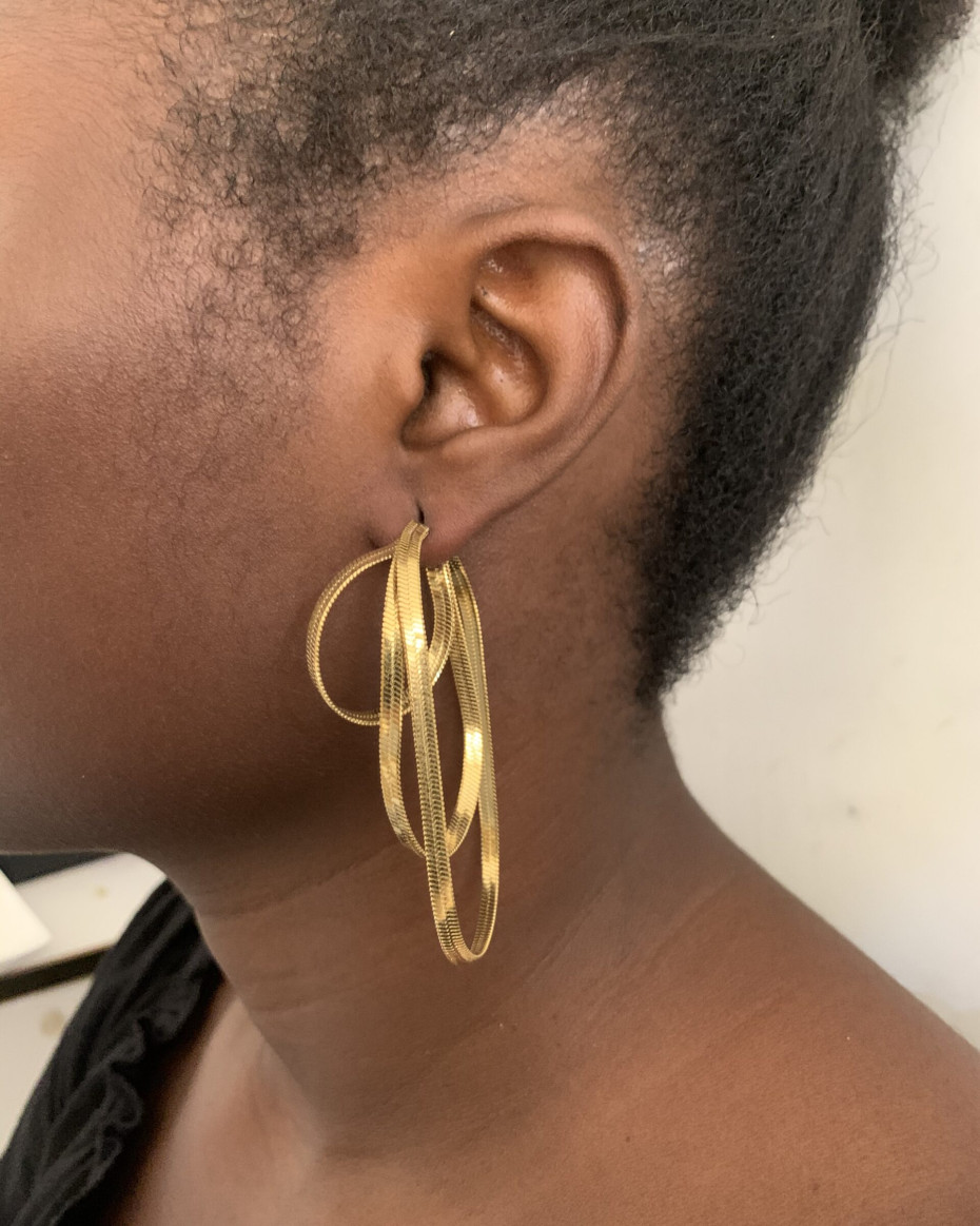 HIERRINGBONE EARRING