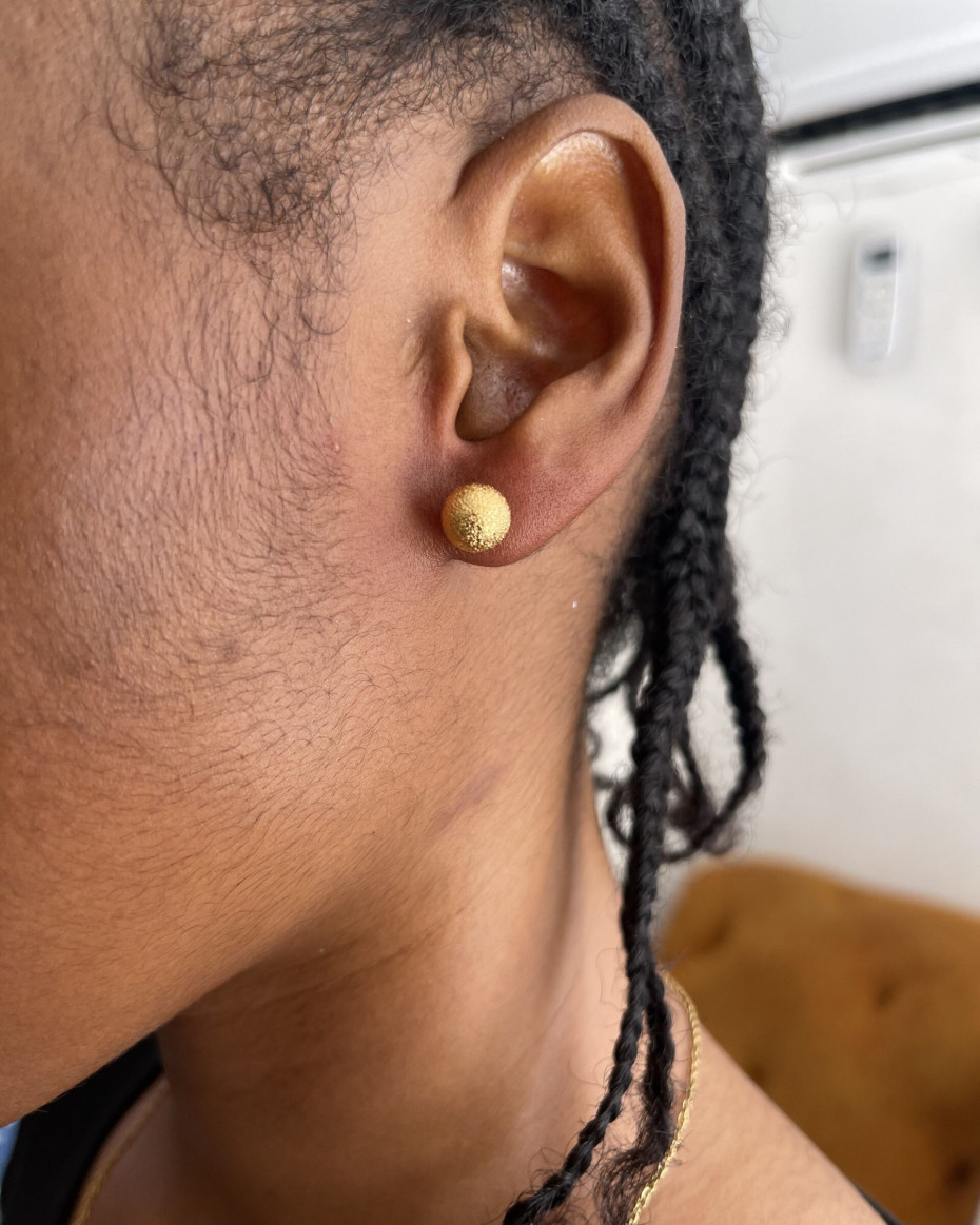 8MM GOLD REPLICA STUD, photo 2