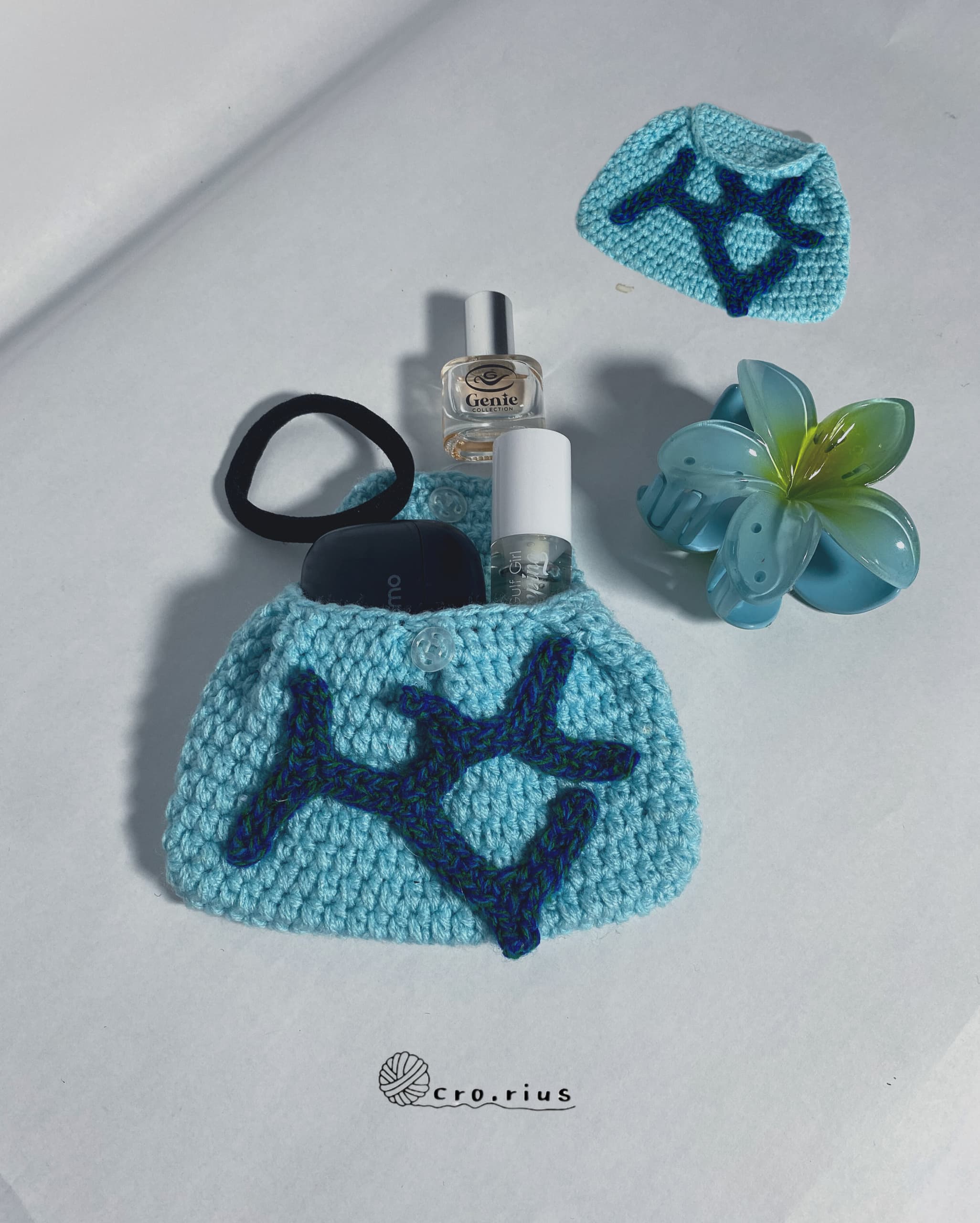 🐠 Deep Sea Coral Crochet Mini Pouch, photo 2