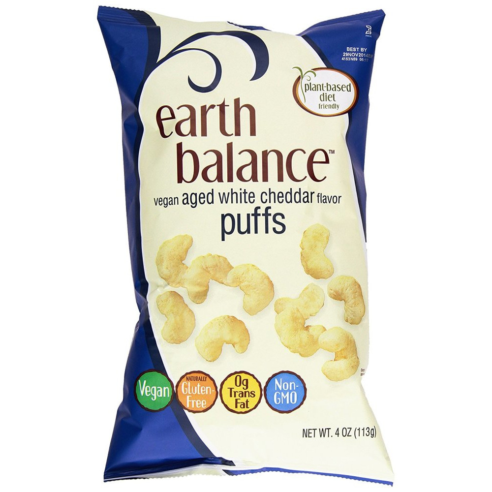 Earth Balance, Gluten Free Vegan Snacks, Aged White Cheddar Flavor ...