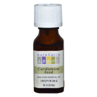 Aura Cacia, 100% Pure Essential Oil, Cardamom Seed, Inspiring - 0.5 fl oz (15 ml)