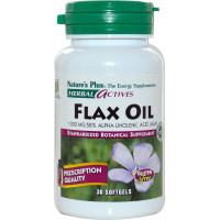 Nature's Plus, Herbal Actives, Flax Oil - 30 Softgels