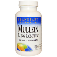 Planetary Herbals, Mullein Lung Complex, 850 mg - 180 Tablets