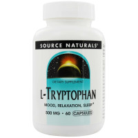 Source Naturals, L-Tryptophan, 500 mg - 60 Capsules