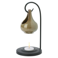 Gifts & Decor, Hanging Tear Drop Oil Warmer - Gold