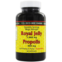 Y.S. Eco Bee Farms, Royal Jelly 1000 mg, Propolis 400 mg - 60 Capsules