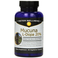 Keter Wellness, Mucuna L-Dopa 20%, Pure Mucuna pruriens Extract - 90 Vegetarian Capsules