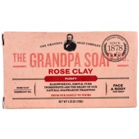 Grandpa's, Face & Body Bar Soap, Purify, Rose Clay - 4.25 oz (120 g)